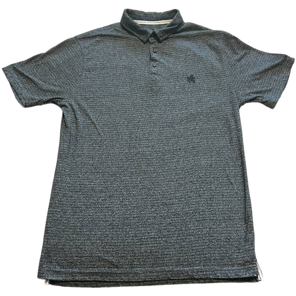 Rugby Black / Gray Short Sleeve Polo, Size M